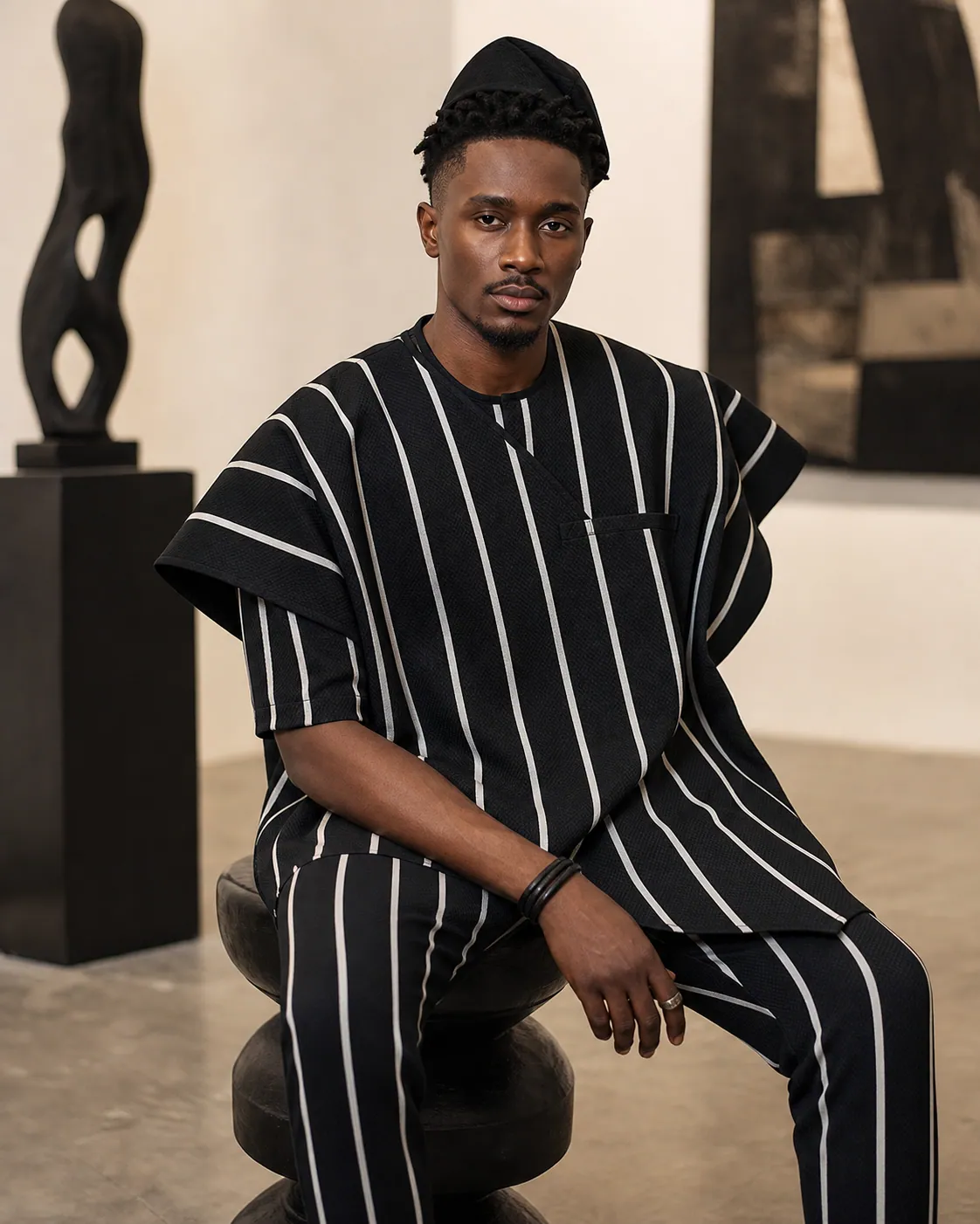 Black / Ivory Signature colour-matched Nigerian traditional look